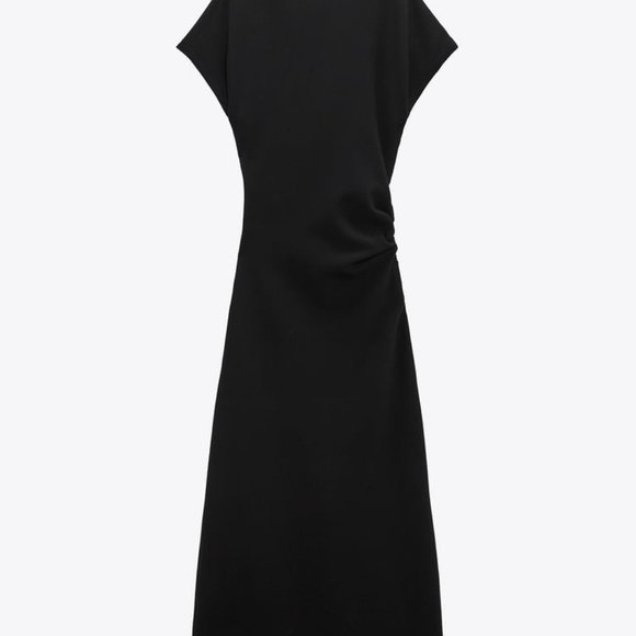 Zara Dresses Nwt Zara Draped Dress With Slit Poshmark